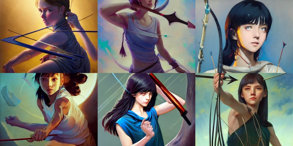 fragile girl holding an arrow, artwork. abstract, carved marble texture silk cloth, vivid eyes, by vincent di fate, flickering light, Mack Sztaba, by cushart krenz makoto shinkai artgerm ilya kuvshinov rossdraws, drawn by viktor vasnetsov, fall woodland, wearing a blue sleeveless shirt, art by greg rutkowski and artgerm, blade runner 2 0 4 9 colors, Krysten Ritter and Natalia Dwyer, triangle shards, trending on pinterest vogue italia 5 0 mm, toxic waste