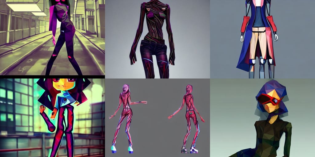 a beautiful youth teenage psychotic skinny popular girl in school, clothes made out of veins, low-poly elements!!!, cyberpunk fine china