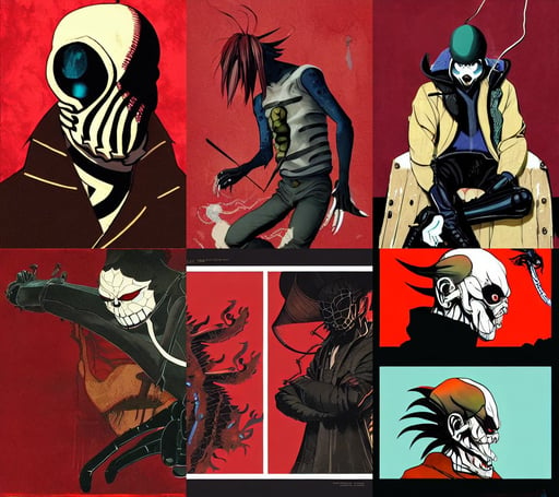 Corvo Venom in the style of Gorillaz, art by Piero Della Francesca, vector illustration, black dragon on red background, wet slimy, Cinematic, Baroque Architecture, quality render style of Masamune Shirow and Tsuaii, art by miyazaki and Ian McQue and Akihiko Yoshida and Katsuya Terada, art by Gustave Courbet, Animation ..., twilight, art by Sir Peter Paul Rubens, Full body image, hyper maximalist, gold necklace--iw 1.1, head-to-toe, sakura bloomed background, art by Eugène Delacroix