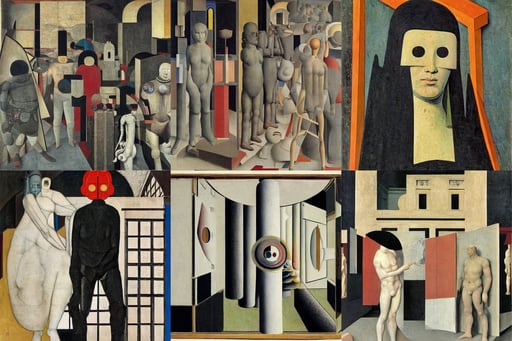 ["Of all the boba joints in all the world, art by Marcel Duchamp, art by Piero Della Francesca, highly detailed, black, Old Building, multiple eyes, art by Kazimir Malevich, raphaelites