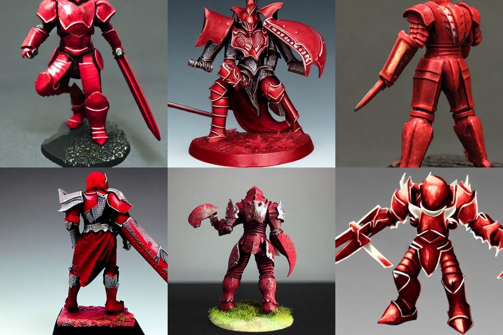 Fantasy crimson knight