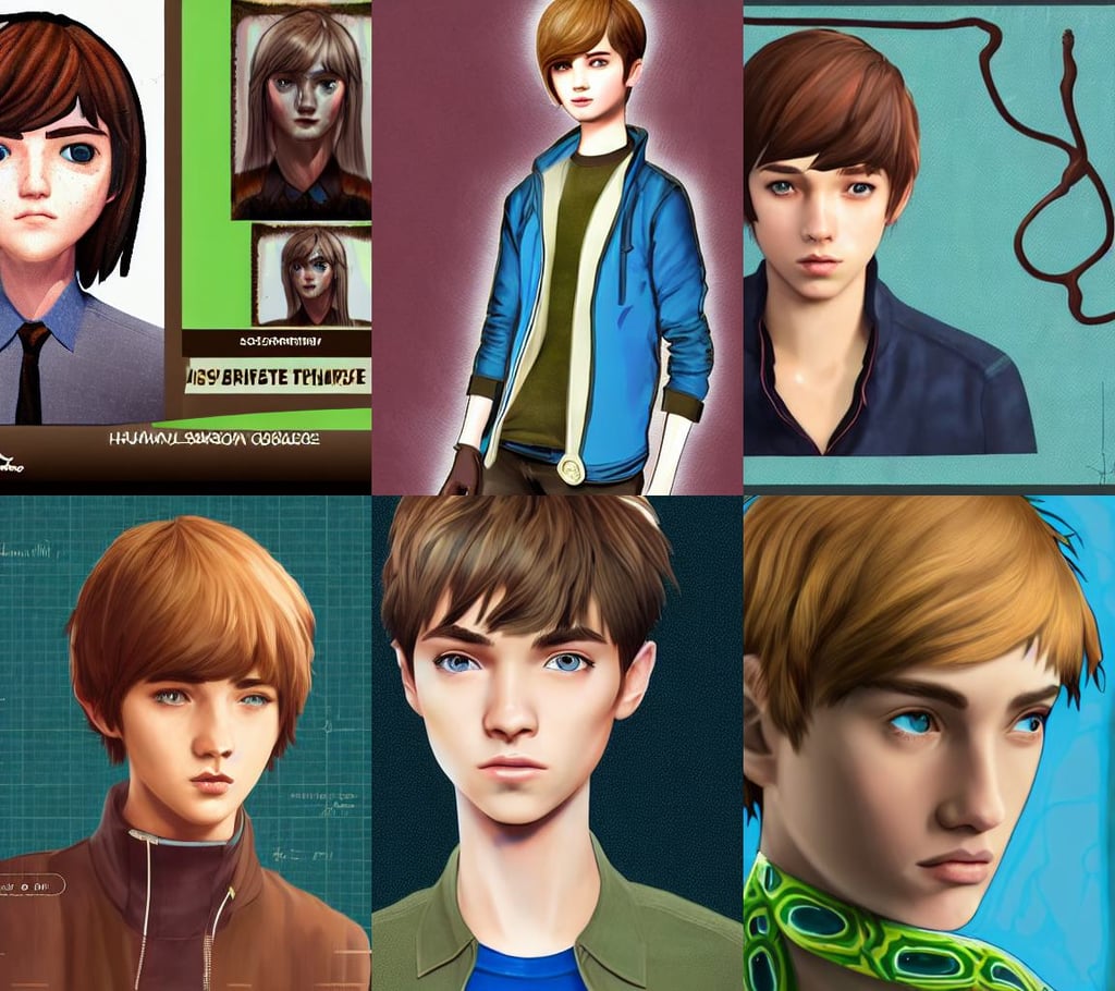 Nathan prescott handsome boy life is strange highly detailed, clean and simple, green snakes, flowing blond hair straight bangs blue eyes, infographic, chocolate chocolate chooclate chocolate, a very cute gorgeous teenage girl with a body made of fire and ice wearing a dress made of water, RPG character avatar, intricate abstract. nouveau filgree scrollwork, humanoid pov, art - deco artwork intricate