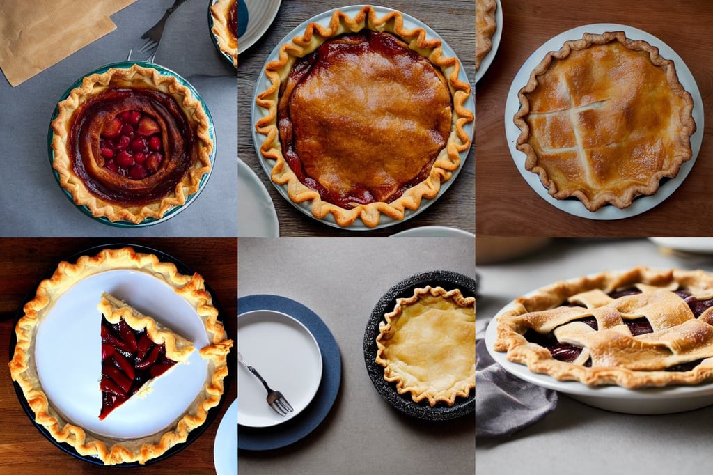 pie on the table, sharp focus