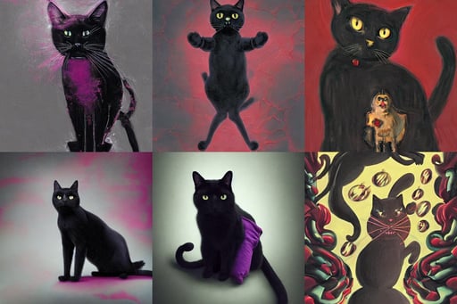 a black cat surprised, big pecs, coat of arms, Wide-angle shot, Animation Concept Ar..., crimson rain, art by Gerhard Richter, trending on pixiv, full hd render +4k UHD + immense detail + dramatic ligthning + black and purple, art by Tiziano Vecellio Di Gregorio, art by Tommaso Masaccio, art by Sir Peter Paul Rubens, volumetric light