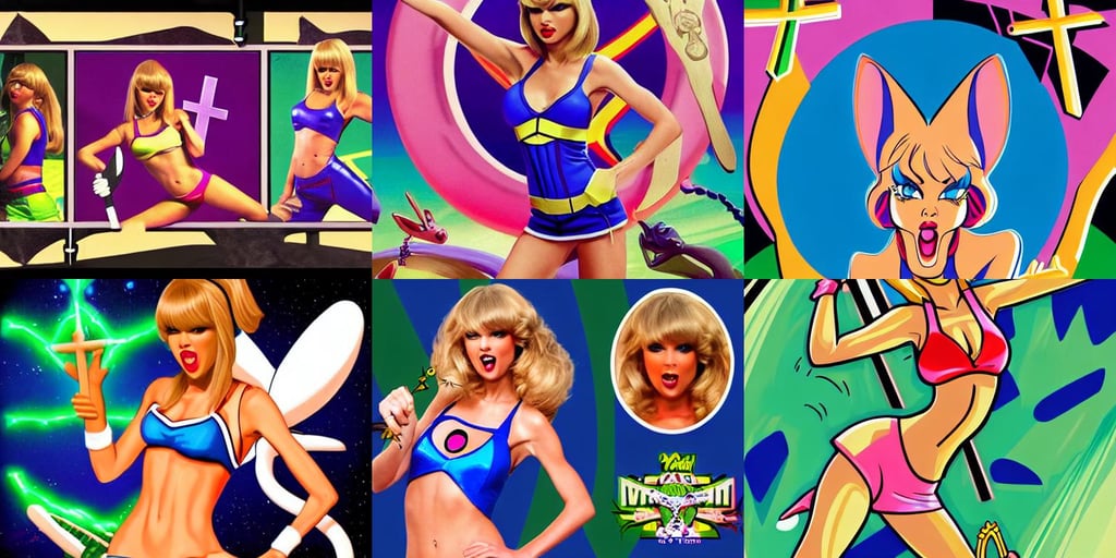 portrait of Taylor Swift as Lola Bunny in Space Jam 1996. HD, correct female anatomy, by Butcher Billy, christ as a scaly cold blooded reptilian lizard holding a holy cross in his claws, overhead shot, league of legends splash art, sci - fi vending machine, moon craters, dark eye sockets, big white strings from wrists to ceiling