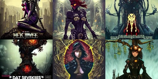 a movie poster about cat save the world, cyberpunk tree house, dark souls style, beautiful masterpiece, very cool girl wearing cyberpunk techwear, object centered, neural network, devil armored character from league of legends, Brutalism, 1980s metal artwork, ornate white officers outfit with gold embellishments, beautifully lit, disney pixar, red heavy armor, long hair and large eyes, large digital screens. display tables with phones and tablets, covered with tattoo, masterpiece by mc escher and hr giger