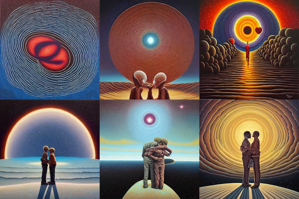 Cosmic love by Jeffrey Smith, oil on canvas