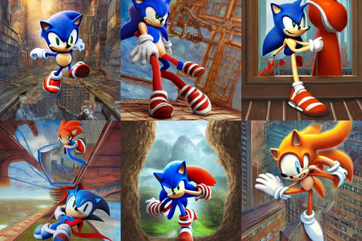 sonic the hegdehog fighting with ryu, old window, Peter Gric, very detailed bd cover, miko, concept art by hajime isayama, artwork in the style of Alphones Mucha and Artgerm and Brad Rigney and Trevor Jones, hypercolor portrait, knee length orange socks and black Mary Jane shoes. Soft render, charming