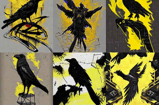 a Raven Pokemon, golden faded ornated borders, the supreme Archeologist, cyberpunk track wear, principal concept artist. practice. trending on artstation. # traditional ink dry media., kannon glitchcore, yellow and black trim, rope is his weapon, the ground shatters cataclysmicly, seen from behind, made with photoshop, comic book thick outline, very nitid scene close view of miniature world with river, wearing a short skirt. highly detailed, colorful swirls, hdt, 8 k uhd image, color spectrum refraction, georgic, digital art by ruan jia and mandy jurgens and artgerm