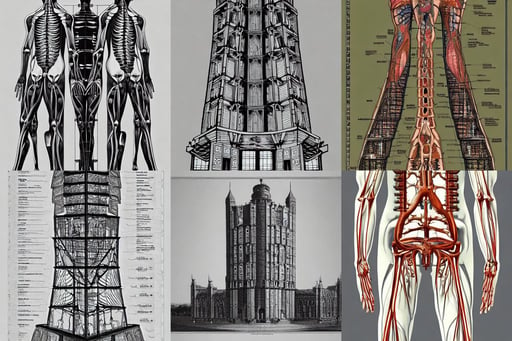 the grand tower, body symmetrical anatomy